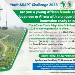Call for applications – YouthADAPT Challenge 2023: empowering Africa’s female tech innovators to tackle climate change