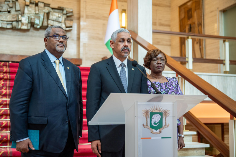 African Development Bank Group President Sidi Ould Tah pays courtesy visit to President Alassane Ouattara
